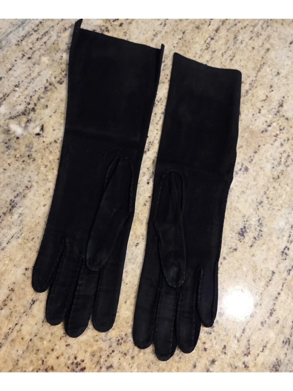 Vintage Womens Size S 6.5 Black Suede Formal 13